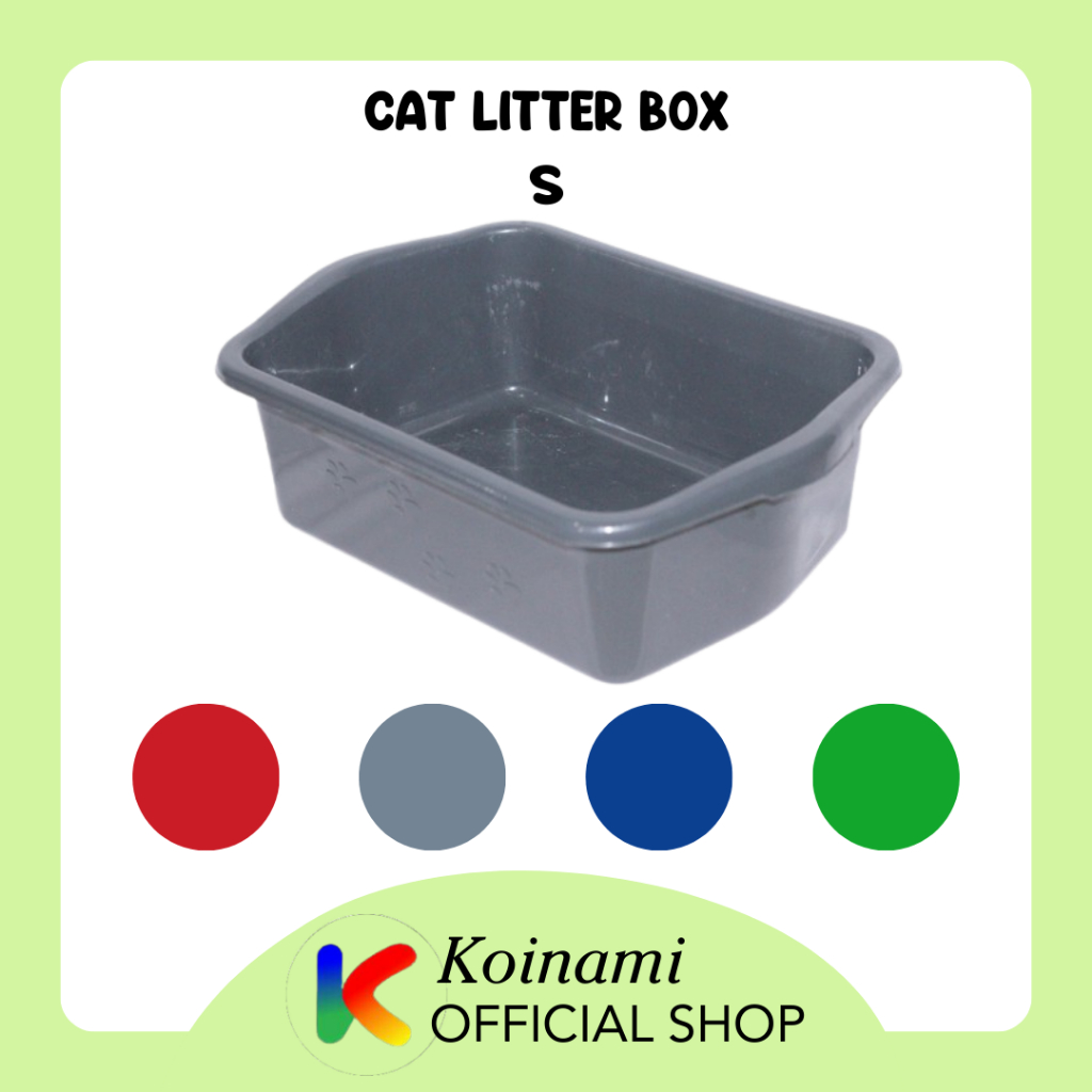 TEMPAT PASIR S warna / cat litter box / wangi / ziolit / aksesoris kandang kucing / cat / baki