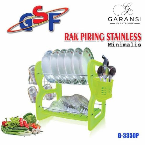 Rak Piring Stainless Minimalis 2 Layers GSF G-3350-P