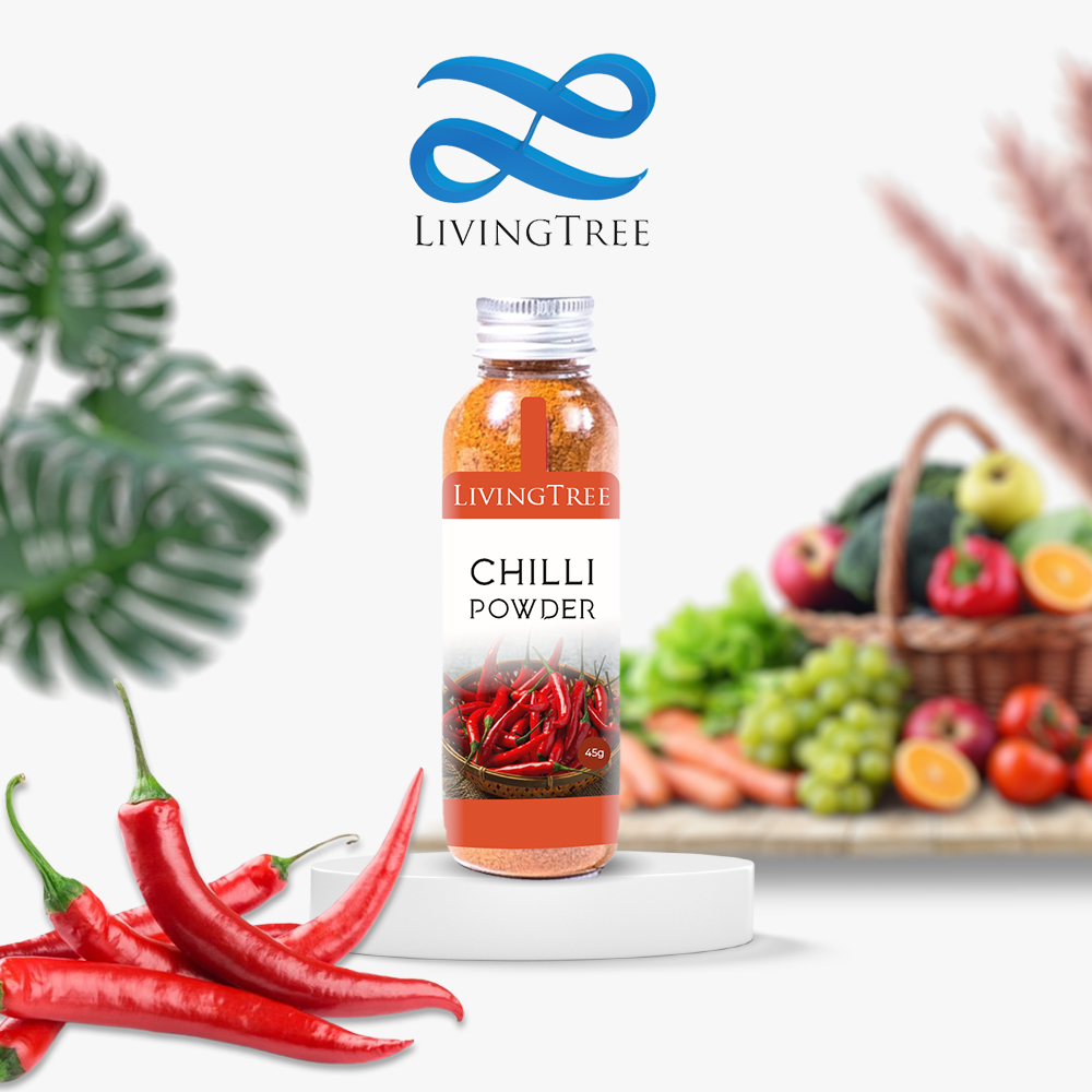 

Bubuk Cabe 45 gr Chili Powder 100% Rempah Alami LivingTree