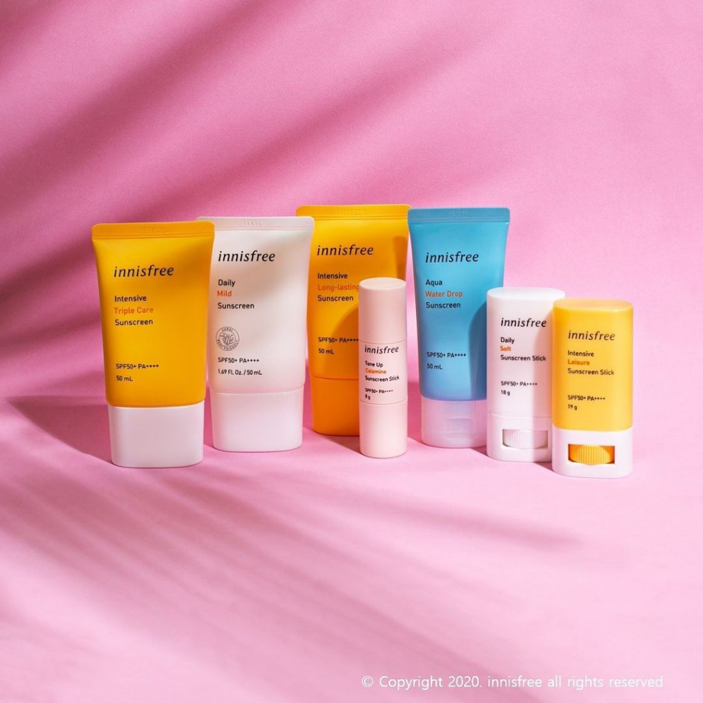 BPOM ORIGINAL - Innisfree Sunscreen All Varian - Intensive Triple Shield / Tone Up Watering / Hyaluronic Moist / Mild Cica / Long Lasting Sunscreen SPF50+ PA++++ Ukuran 15ml / 50ml tabir Surya Sunblock Sunblok Wajah Sun creen Sun blok Suncree Innisfre