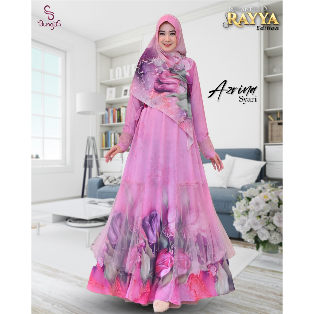 AZRINA SYARI SET SYARI GAMIS BY BUNGAS FASHION ORI