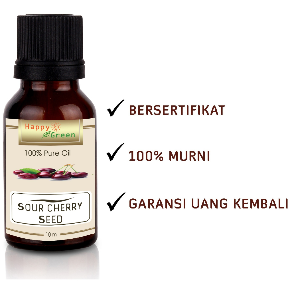 Happy Green ORGANIC Sour Cherry Seed Oil - Minyak Ceri asam