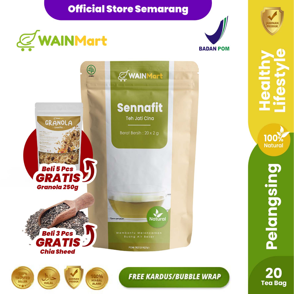 LANGSING ALAMI !!!  Teh Jati Cina Original 100% Pelangsing Celup Teh Sennafit Teh Peluntur Lemak Perut Buncit Ampuh Teh Pelangsing Penurun Berat Badan Cepat Bpom Teh Celup Daun Jati Cina Teh Diet Bpom dan Halal Ampuh