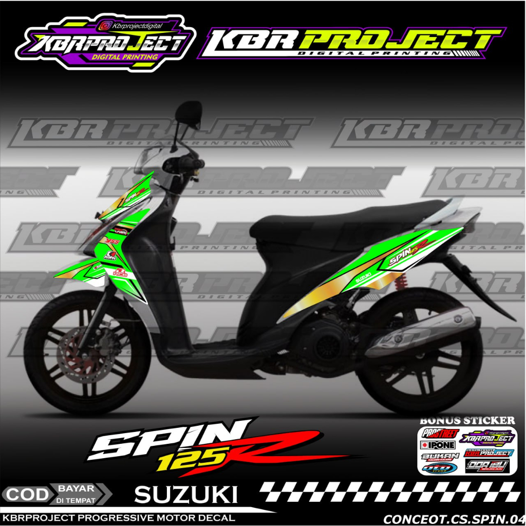 SPIN 125 R STIKER  STRIPING PREMIUM MOTOR PREMIUM KEREN LIS VARIASI SPIN 125 R STIKER MOTOR SUZUKI D