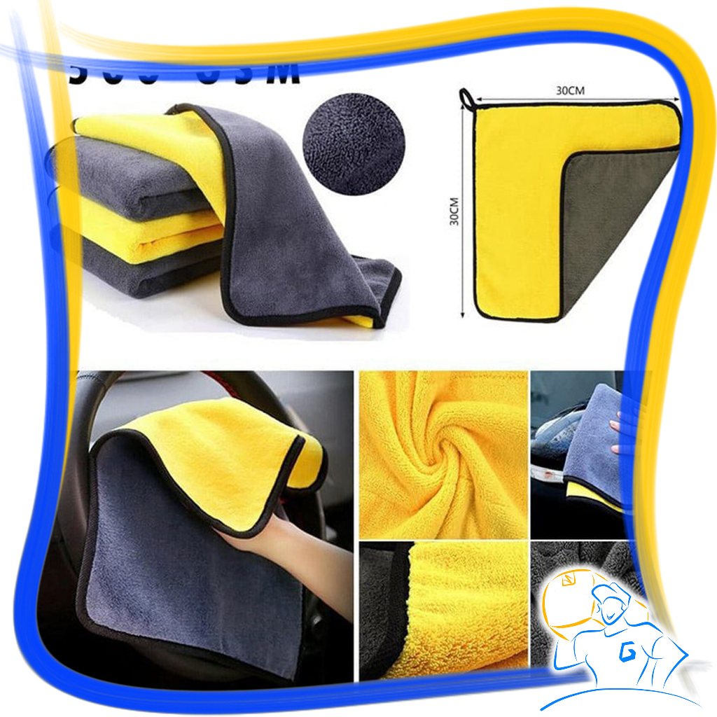 Kain Lap Mobil Microfiber Serap Air Daya Tinggi Uukuran 30 x 30 cm Lap Serbaguna Bahan Lembut dan Halus