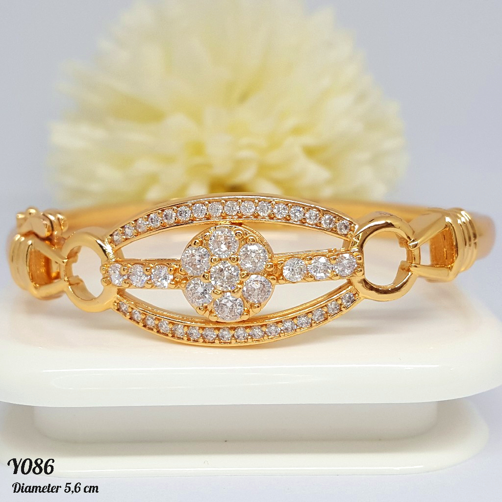 PGX Gelang Xuping Wanita Bangkok Bangle Aksesoris Perhiasan Lapis Emas - Y086