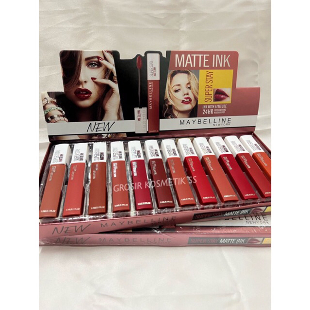 [SET ISI 12] Lipcream Maybelline SuperStay Matte Ink / Lipcream Maybelline Barcode Superstay 618808