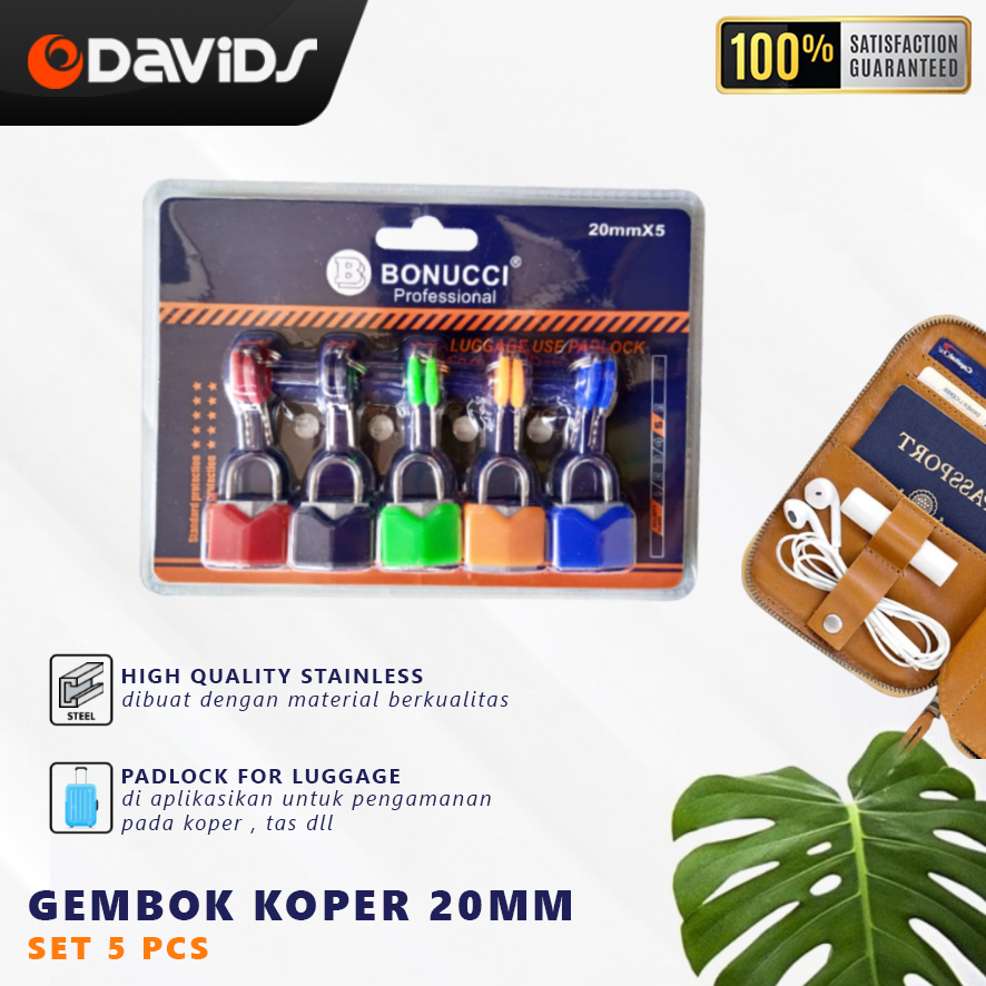 Gembok Koper Tas Kecil Mini 20mm isi 5 pcs Frt