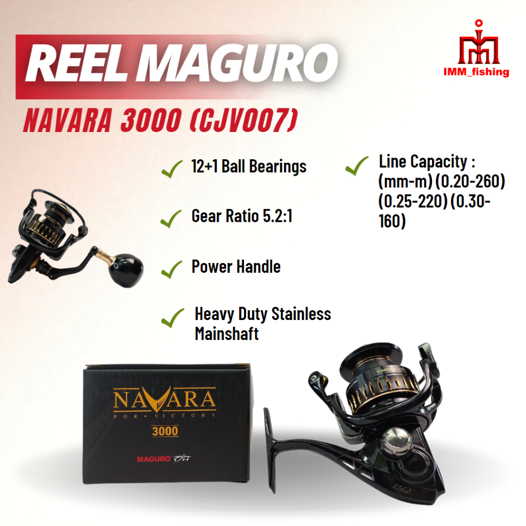 REEL MAGURO NAVARA | Alat Gulungan Pancing | Spinning