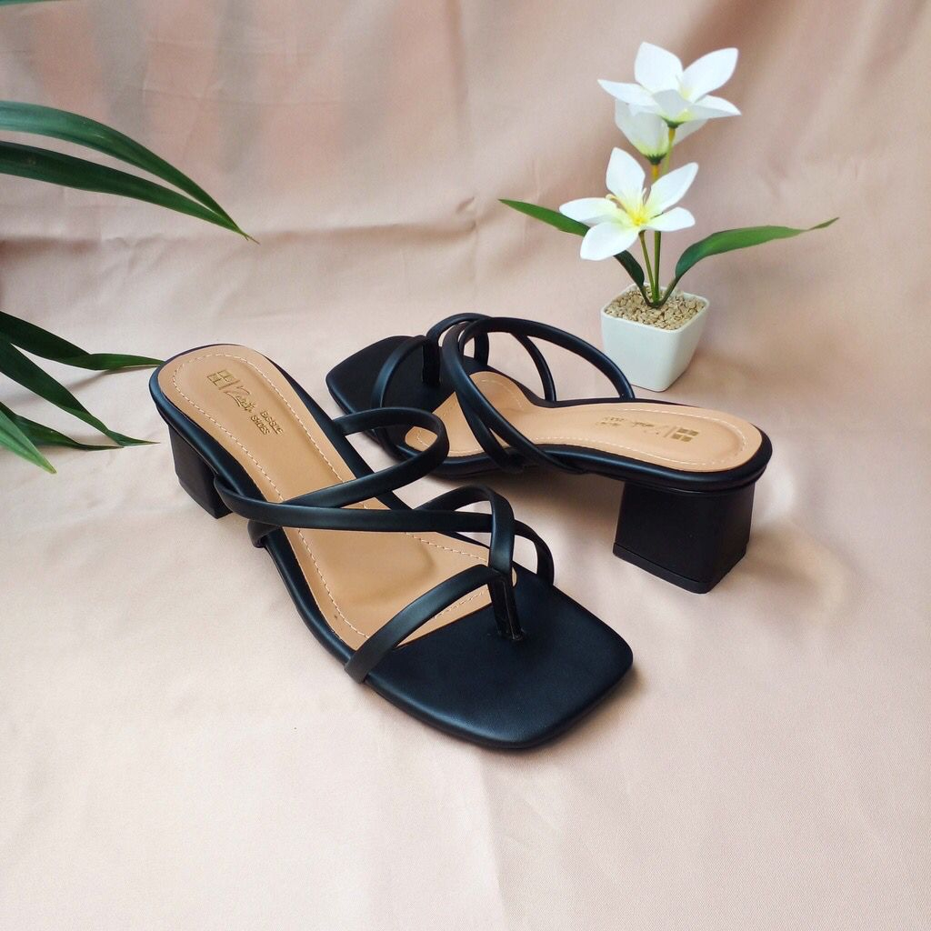 Windyshoes-Charvi sandal wanita hak Tinggi 5cm