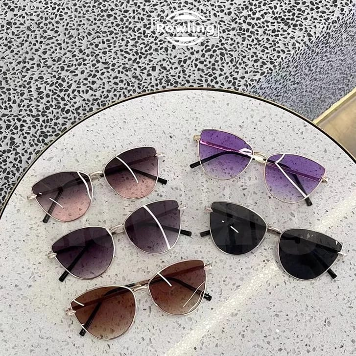 kacamata wanita hitam cat eye anti radiasi uv protection PL-MX003 fashion sunglasses