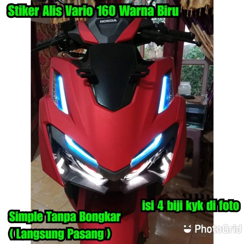 Stiker alis vario 160 warna biru Stiker Lampu depan Vario 160 Blue Untuk Lampu alis vario 160