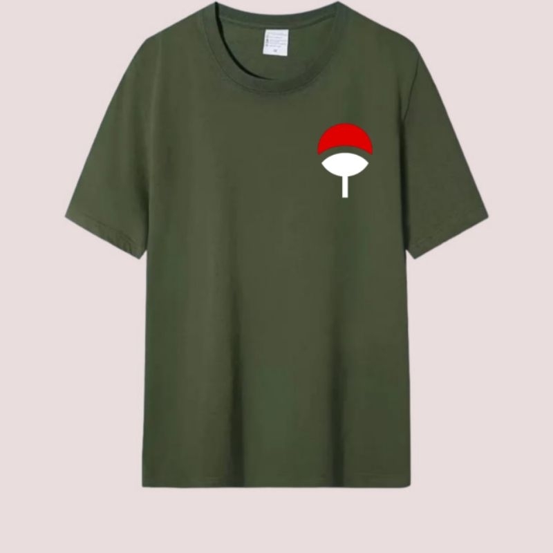 Kaos pria atasan oblong dewasa baju kaos pria lengan pendek baju cowok LOGO KLAN UCHIHA