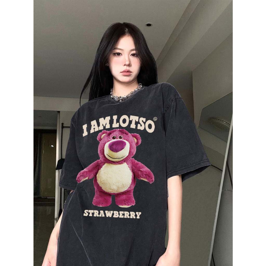 RDGF Lotso Toy Story kaos  oversize atasan korean style t shirt washed /A0921