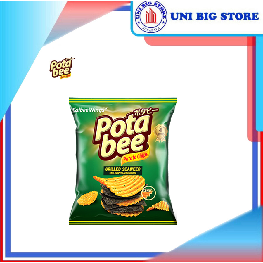 

Potabee Potato Chips SEAWEED Rumput Laut 15 gr x 10 pcs RENCENG Keripik Kentang