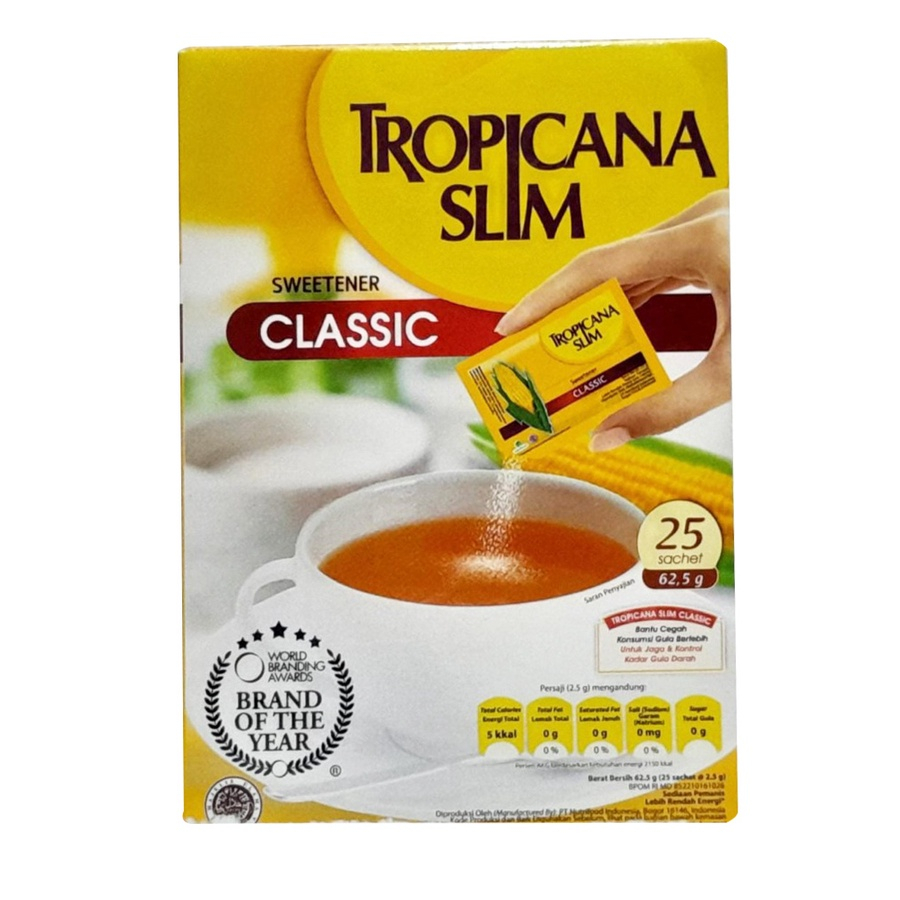 

Tropicana Slim Sweetener Classic Isi 25 pcs