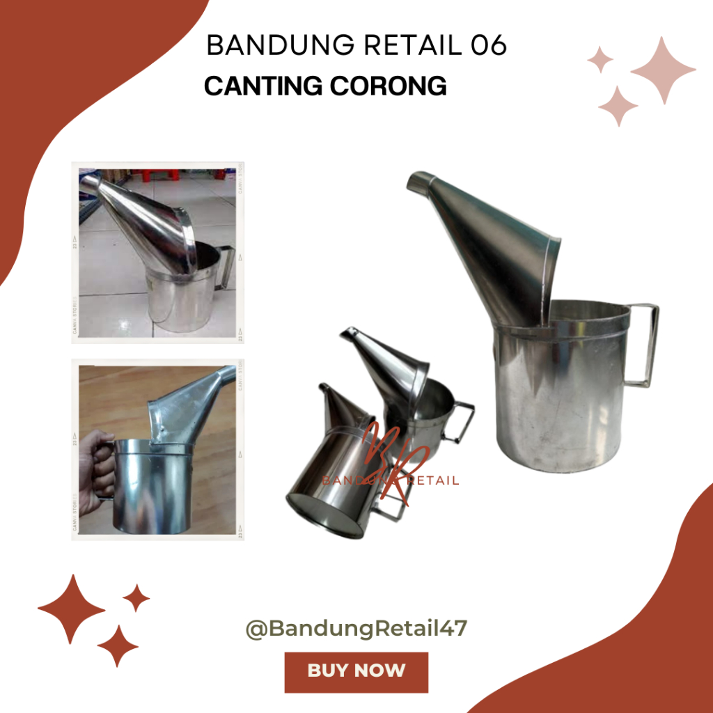 Canting Corong Alat Takar Minyak Aluminium Canting Minyak 3 Ukuran
