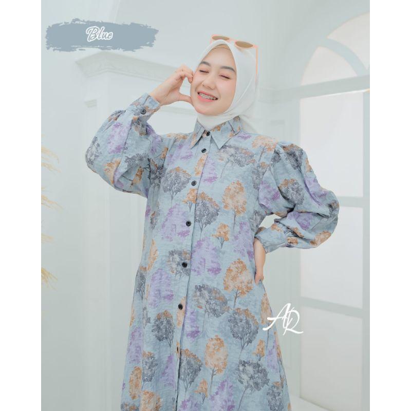 Alona Dress By AR / Gamis Lebaran Fashion Muslim Trendy Dan Kekinian