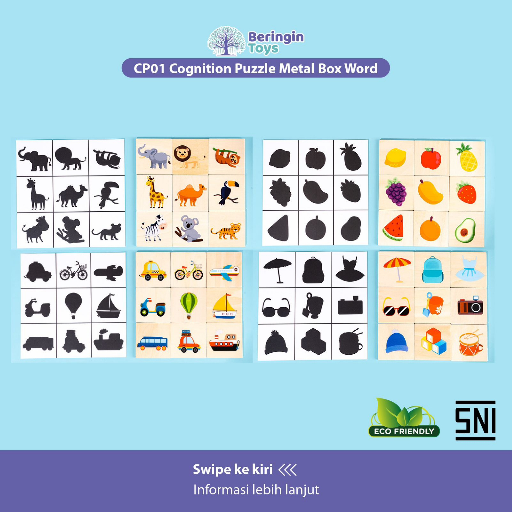 Mainan Edukasi - Find The Shadow Matched Images SWF16 - Mainan Puzzle