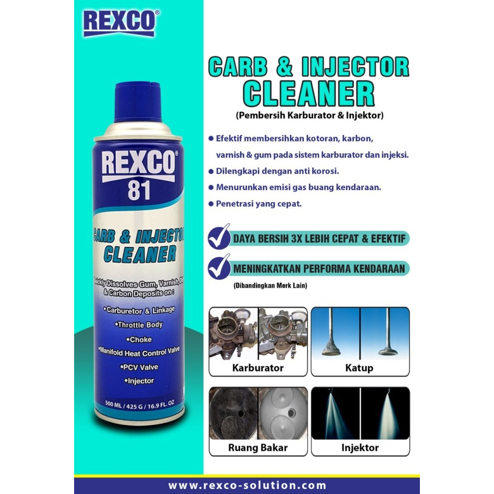REXCO 81 Pembersih Carburator Injector Carb Jet Cleaner Rexco81 Rexco 81 500 ML Pembersih Karburator &amp; Injector/ Carb &amp; Injector Cleaner
