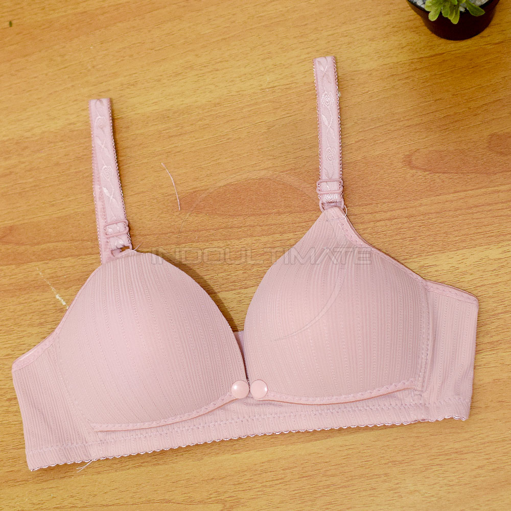 1 Pcs Bra Menyusui Tanpa Kawat Bra Menyusui Kancing Depan BH Menyusui Bayi Pakaian Dalam Wanita Cewek Perempuan Nursing Bra Maternity Bra BIM-23