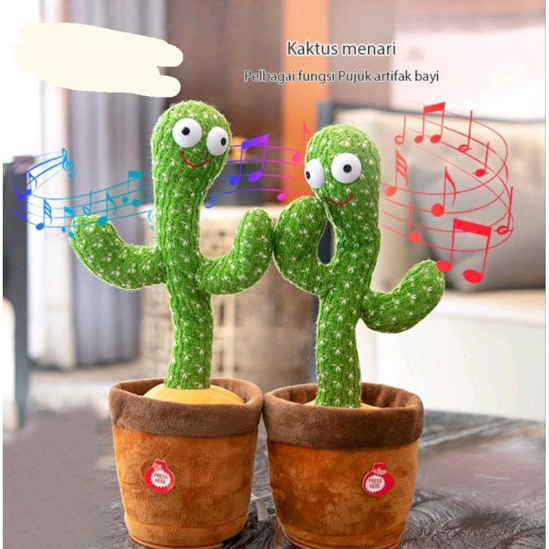 Boneka Kaktus nyanyi Joged Bicara - Dancing Cactus Doll singing dancing talking fun