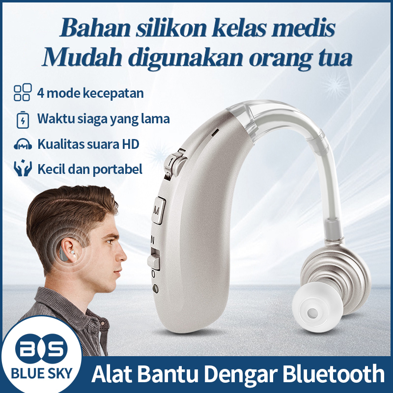 BLUE SKY Bluetooth Noise Cancelling Alat Bantu Dengar Lansia / Alat bantu dengar telinga