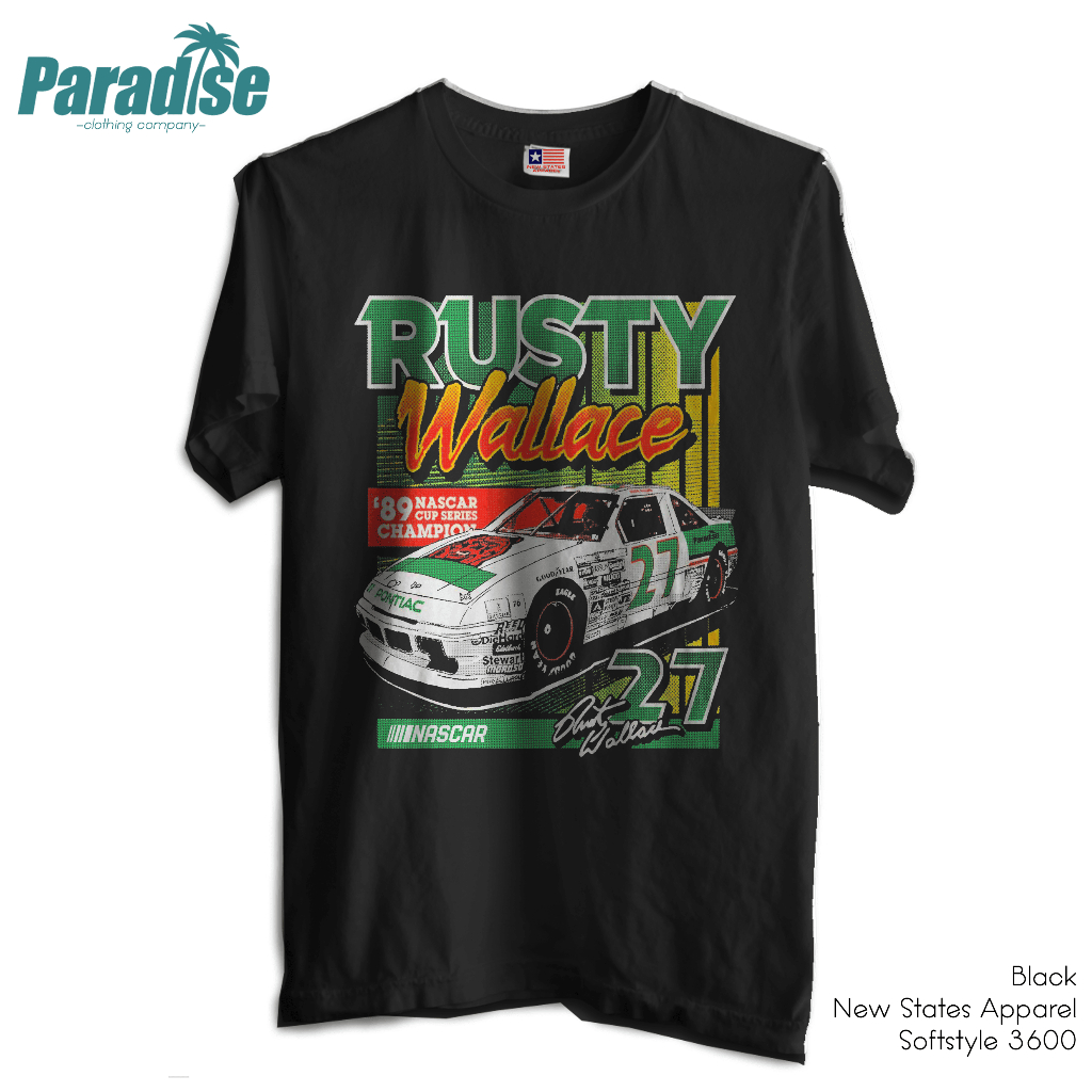 PARADISE Baju Kaos Otomotif - Nascar Double Rusty Wallace