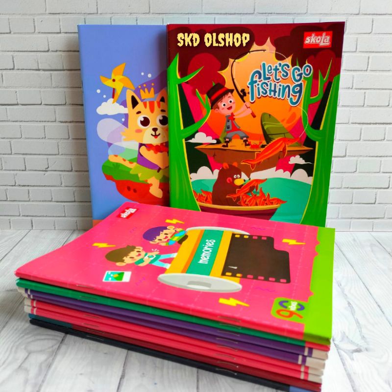 

Buku Tulis SKOLA 58 Lembar Murah / Buku Sekolah Anak Bergaris Karakter Sidu ( 1 Pack Isi 10)