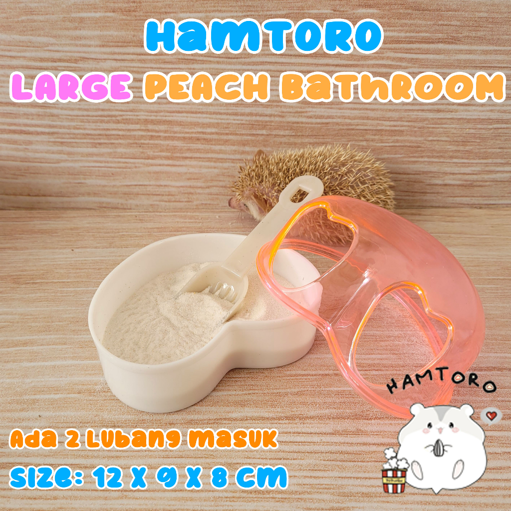 Hamtoro Large Peach Bathroom Tempat Mandi Main Hamster JUMBO