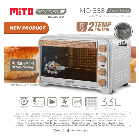 MITO OVEN TOASTER FANTASY MO 888 / MO888 / MO-888 [33 LITER]