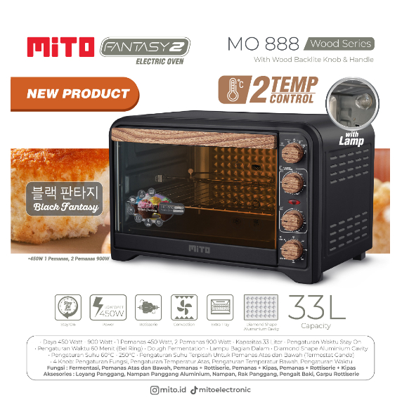 MITO OVEN TOASTER FANTASY MO 888 / MO888 / MO-888 [33 LITER]