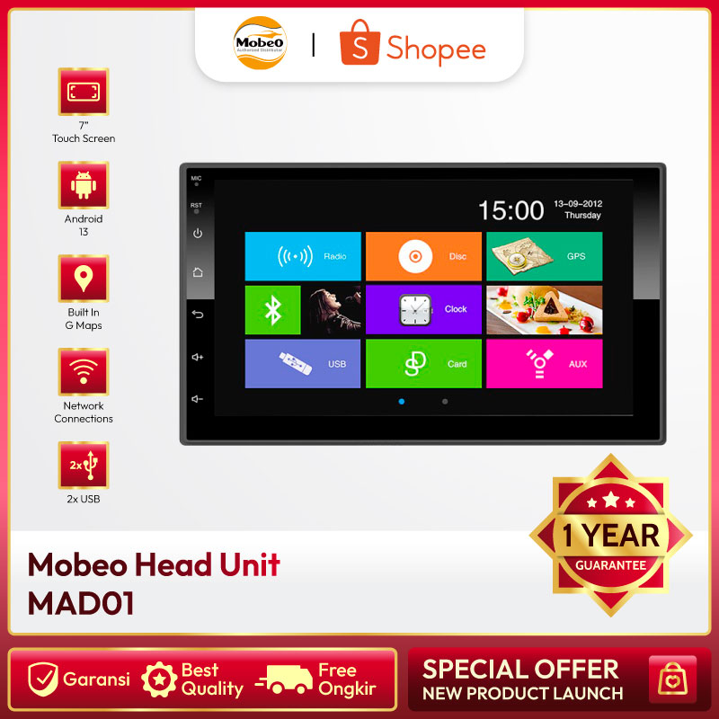 (BERGARANSI) Mobeo Head Unit MAD 1 Support Mirror Link