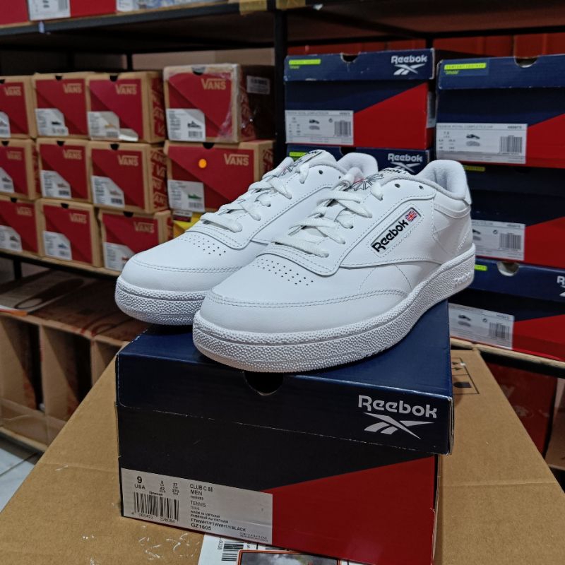 Reebok Club C 85 White Leisure Black Original Resmi MAP