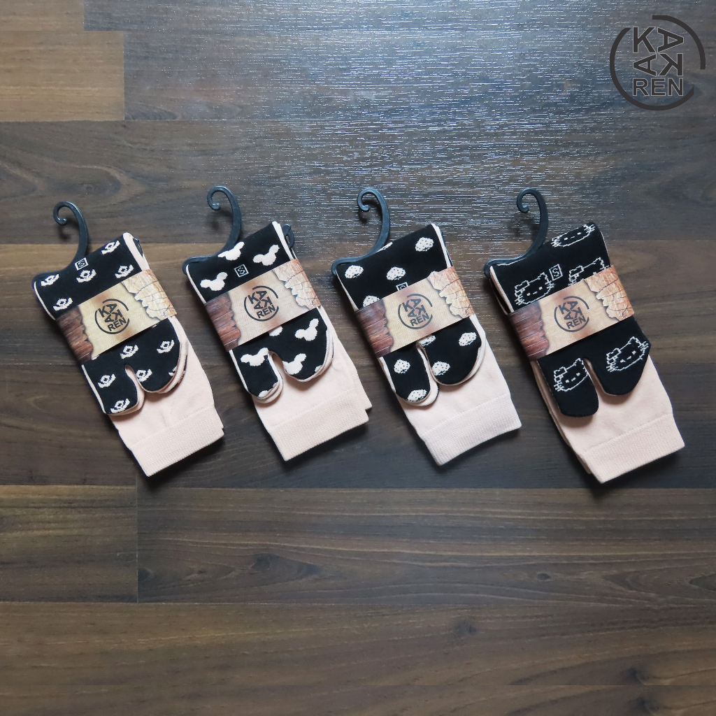 Kakaren Kaos Kaki Jempol Muslimah Telapak Hitam Motif Size S