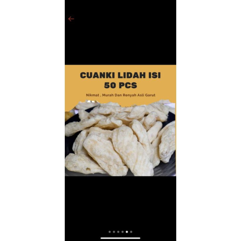 

cuanki lidah gurih.dan renyah.isi 50 pack rasa sudah tidak di ragukan lagi