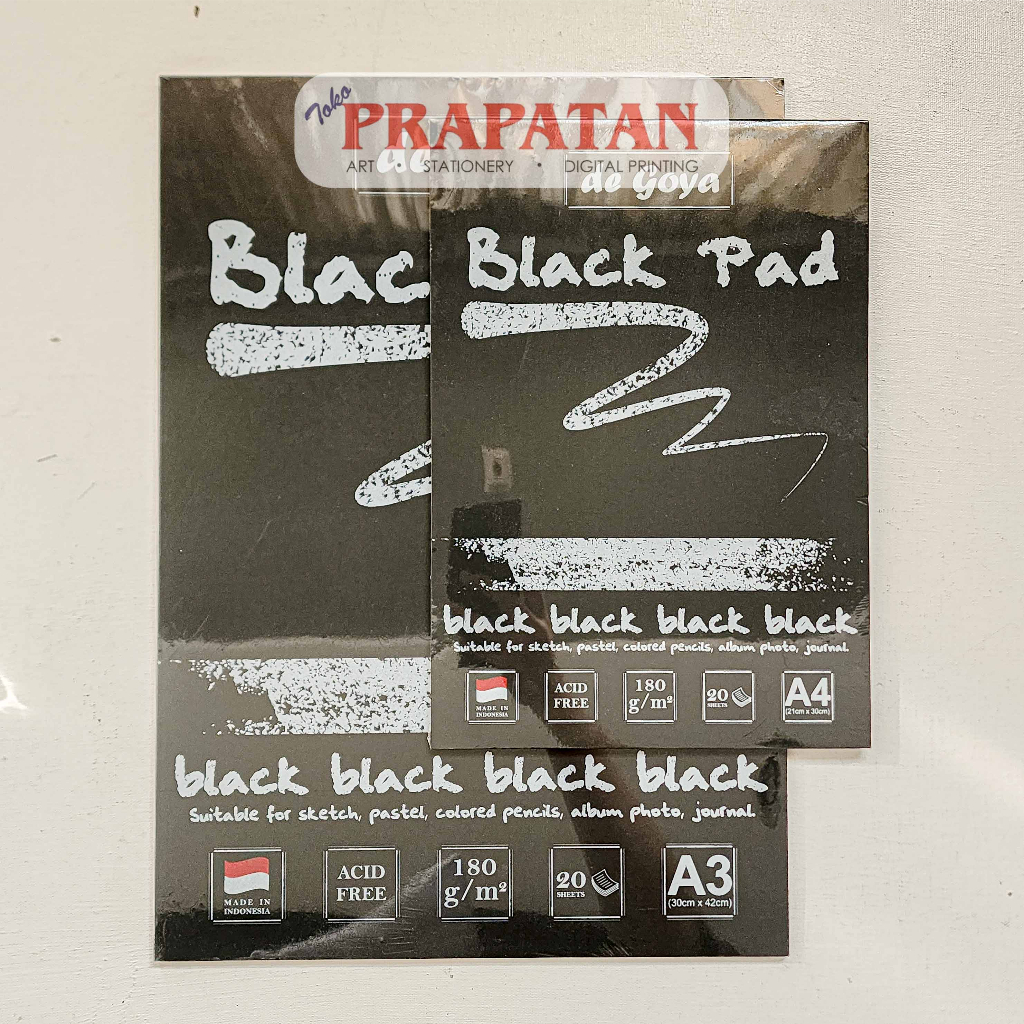 

De Goya Black Pad Sketchbook A4/A3 | Buku Gambar Hitam