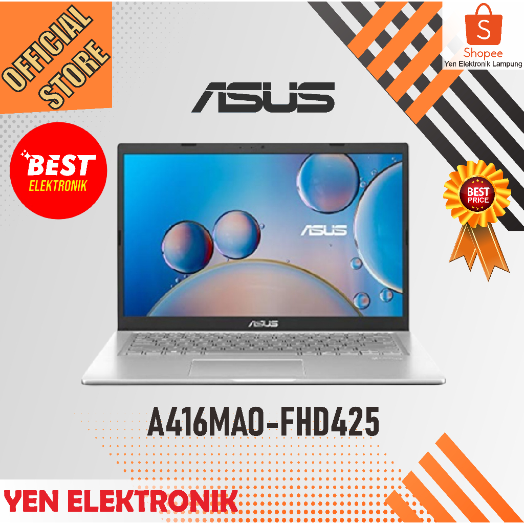 Laptop ASUS VivoBook A416MAO FHD425 Celeron N4020 8/256 SSD Silver