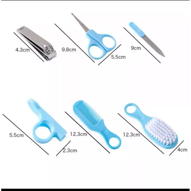 Baby Care Kit Gunting Kuku Sisir Bayi set 6/ Manicure Set Bayi / Pemotong Kuku Bayi -Bonanza