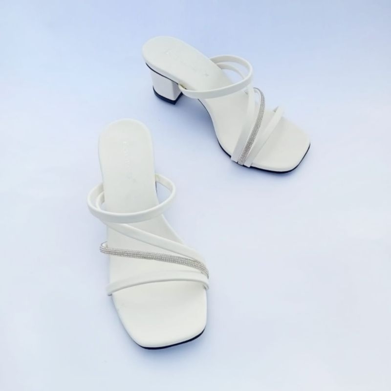 Sandal Chunky Heels Tali Slide 5cm Trend Terbaru