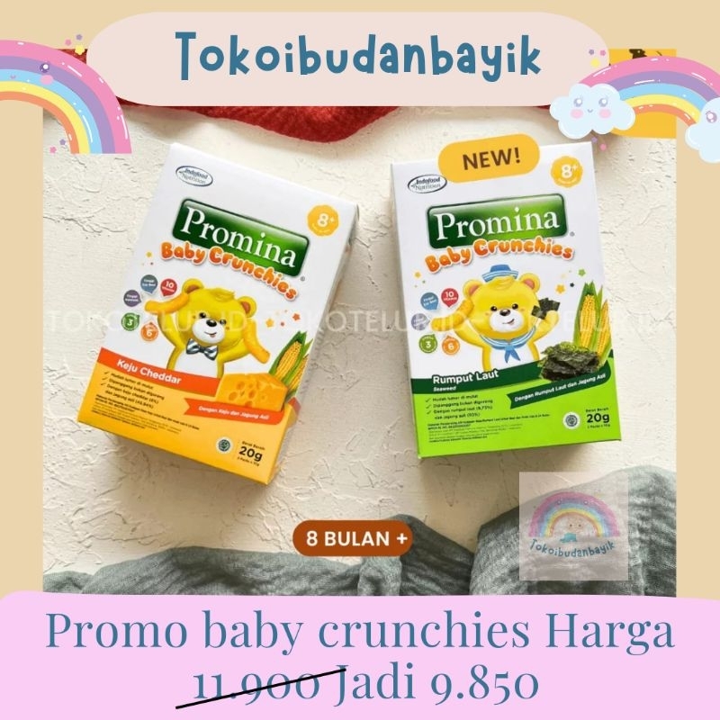 PROMINA BABY CRUNCHIES RASA KEJU CHEDDAR 20g DAN RUMPUT LAUT