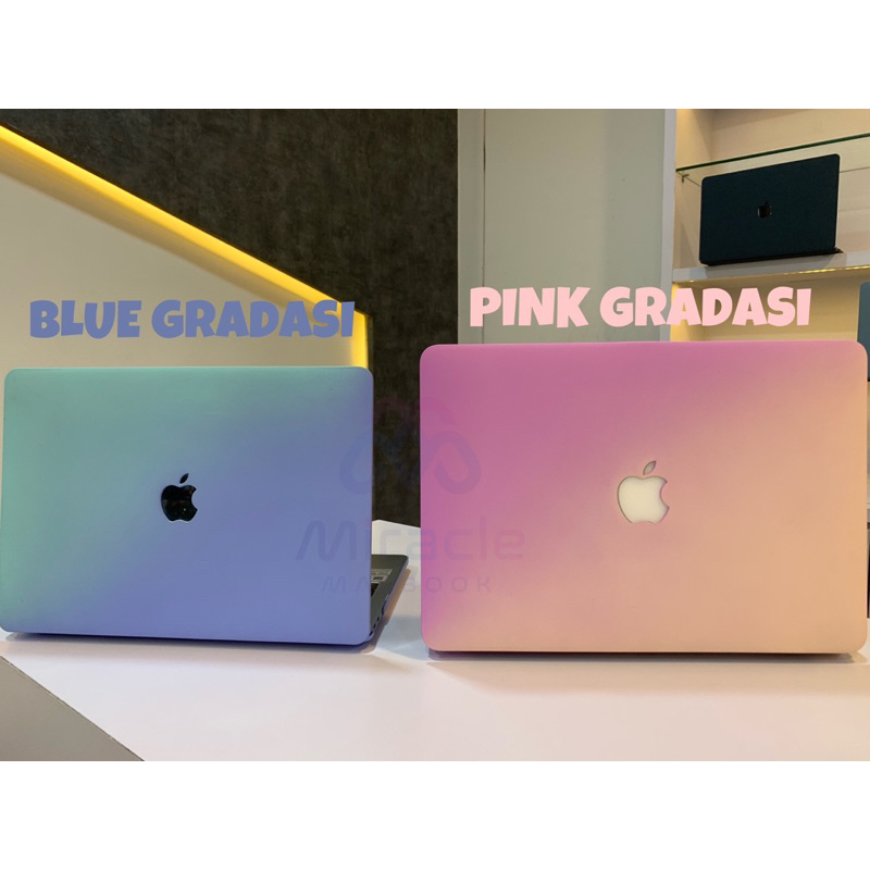 MACBOOK Case PASTEL BABY PINK GRADASI  NEW AIR PRO M1 M2 11 12 13 14 15 16 INCH NON / WITH CD ROOM / TOUCHBAR / NON TOUCHBAR