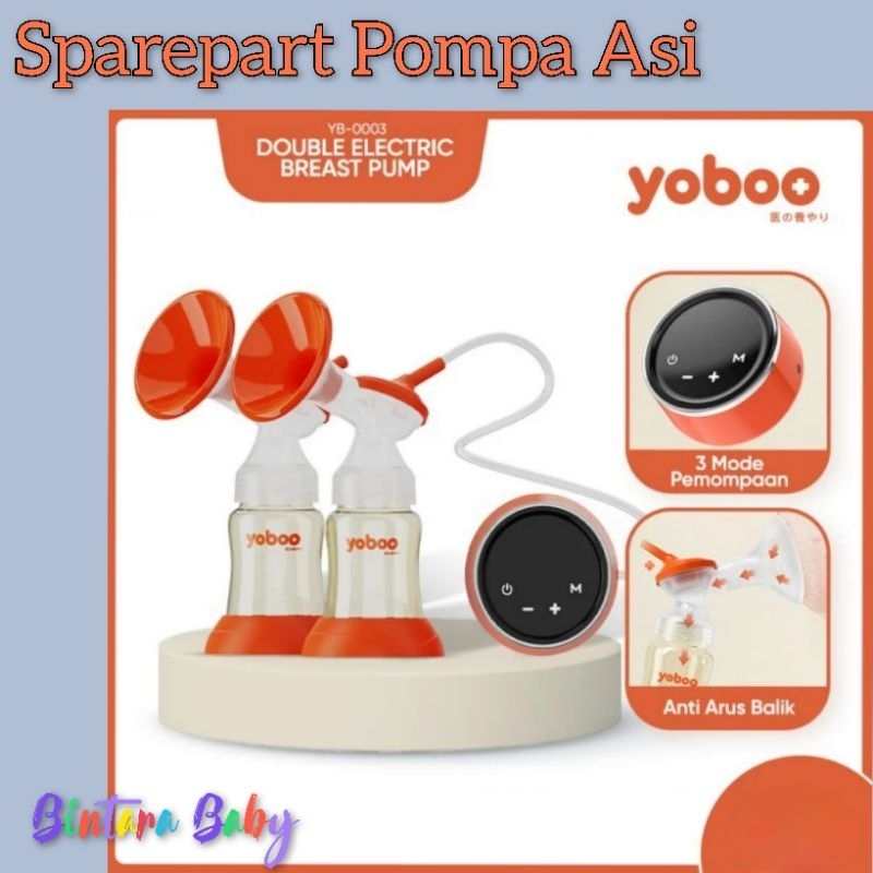 Sparepart Yoboo Pompa Asi Elektrik Ganda Double Pump / Valve Yoboo YB 0003 / Selang Yoboo