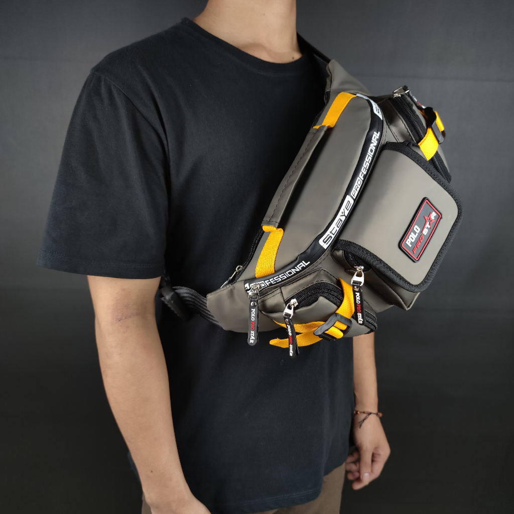TAS PRIA ANTI AIR Waistbag Tas Pinggang Tas Selempang Terbaru Original Polo Prostar Waterproof