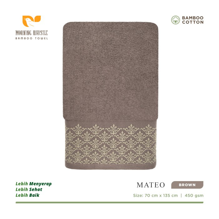 Terry Palmer Morning Whistle Bamboo Mateo Handuk Mandi Dewasa Premium 70x135 cm Bambu