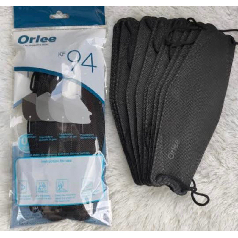 Masker Kf94 Orlee Isi 10 Pcs Putih Abu Hitam