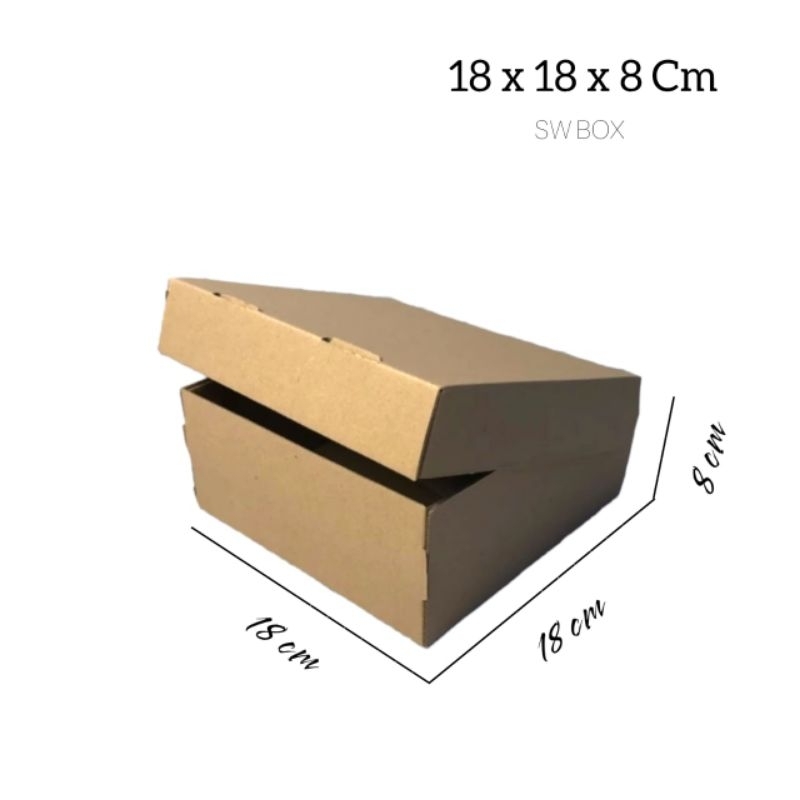 

kardus/karton uk 18x18x8 cm model die cut kotak cake dll
