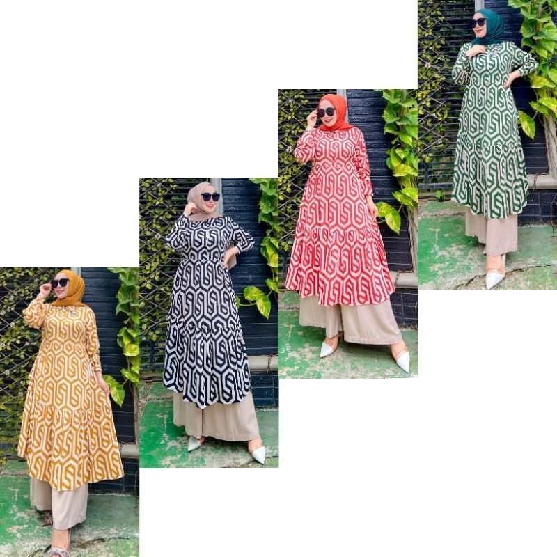 NOVIA SET TUNIK + KULOT BY POPPY SYAR'I