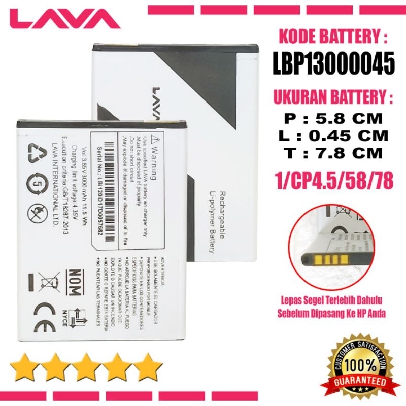 Baterai Battery Original LAVA Iris 88 / Z61 / Iris 88 Lite Kode Batre LBP13000045
