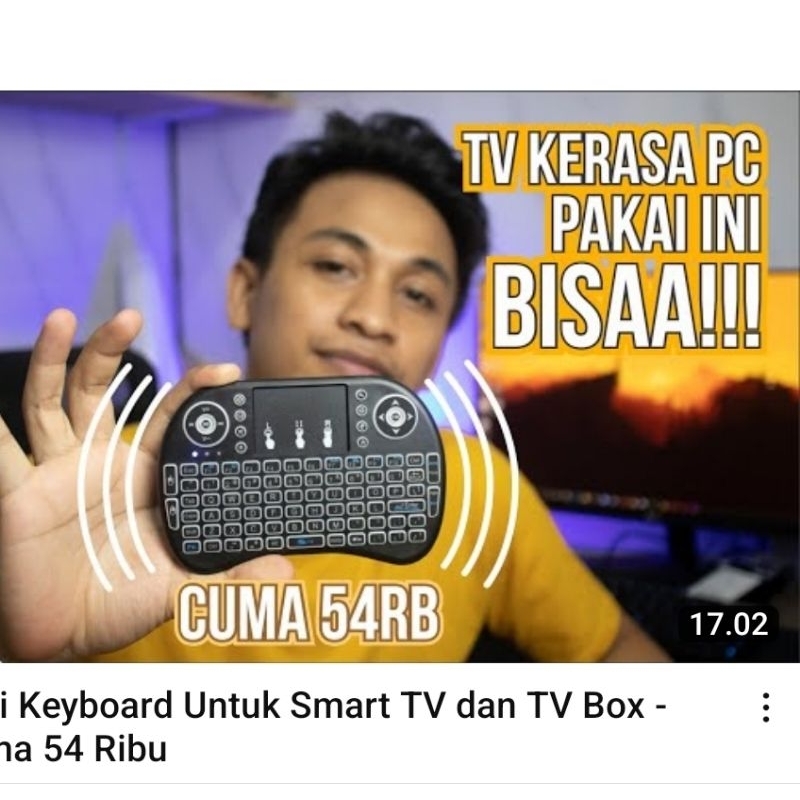 Mini Keyboard Wireless With RGB LED Backlit Dengan Touch Pad / Remote Smart TV / Remote Indihome min